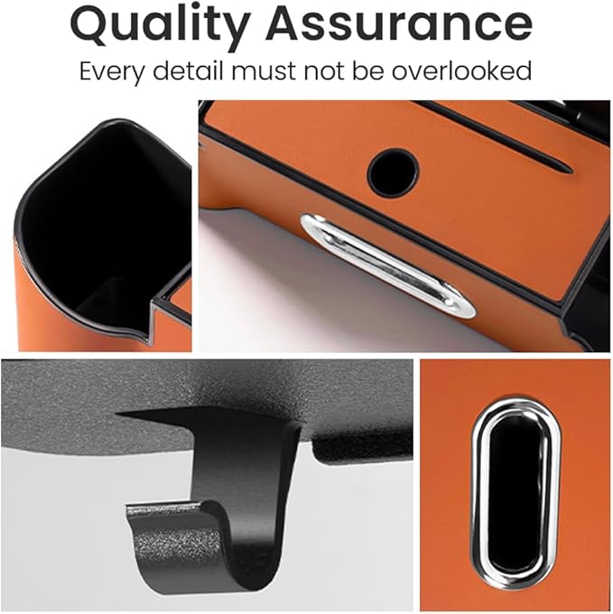 3-in-1 Car Backseat Organizer, Upgrade Seat Back Storage Box with Cup Holder & Hooks, Holds Phones Snacks Drinks Handbags for Tidy Car (Brown)