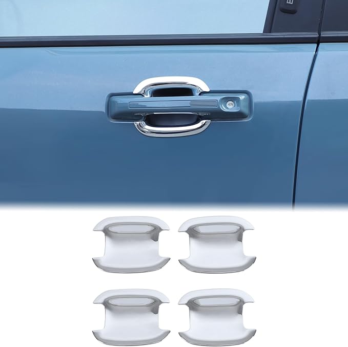 Aunginsy Exterior Door Handle Bowl Trim Cover Compatible with Ford Maverick 2022-2025 Ford Bronco Sport 2021-2025 Outside Door Handle Cup Bowl Cover Scratches Protector Decorative Sticker Accessories