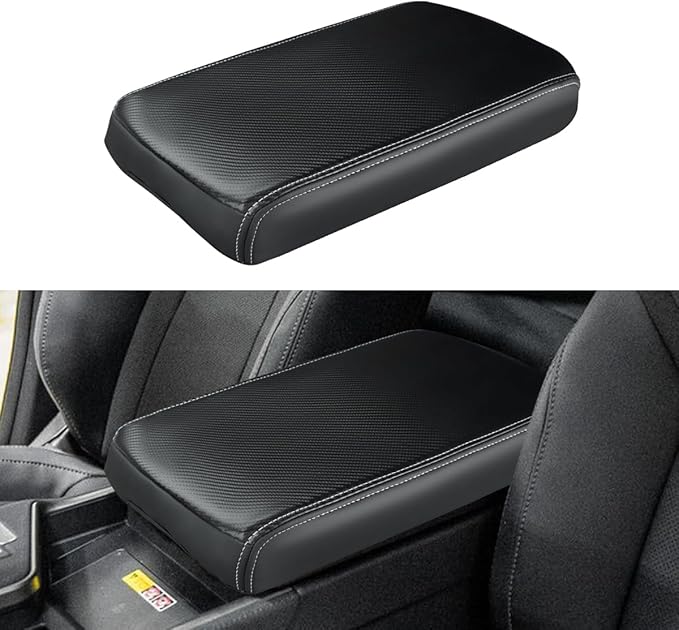 INTGET Center Console Cover for 2024 2025 2026 Lexus GX 550 Accessories Carbon Fiber Middle Arm Rest Cover for Lexus GX550 Accessories 2024 2025 2026 (Carbon Fiber with Thin Pad)