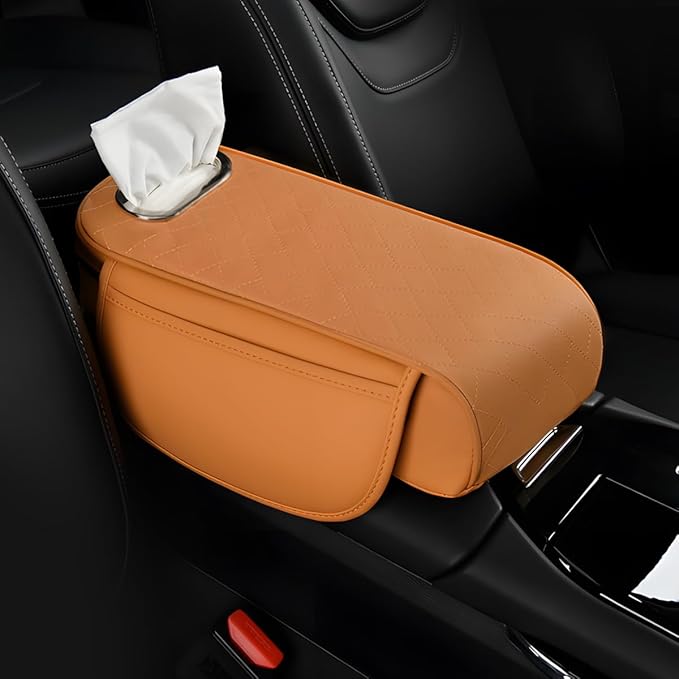 Civenhhd Car Armrest Pad, Universal Armrest Cushion Pad, Leather Armrest Box Pad