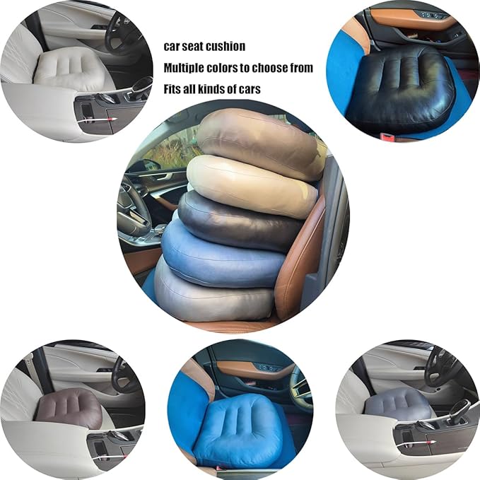 Adult Booster Seat for Car/Portable Booster Seat for Driver/Breathable Non-Slip Seat Cushions with Practical Handle for The Car, Office, Wheelchair, Broader Vision, 17.7"x15.7"x4.7"（Beige）