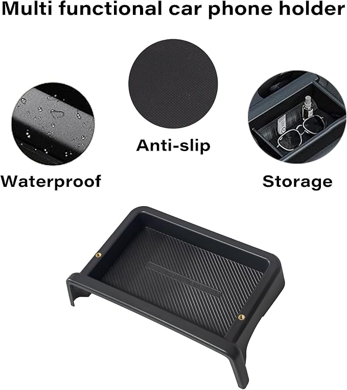 AbeeyGeomarn Car Phone Holder for Chevrolet Blazer 2023 2024 2025 2026 Accessories 10.2 Inch Touch Screen Fixed Clip 15W Fast Wireless Charger Cell Phone Mount with Dashboard Storage Tray