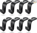DTDNZKN 8-Pack Car Seat Back Storage Hook, Auto Seat Hook Hangers Storage Organizer Interior Accessories for Purse Coats Umbrellas Grocery Bags Handbag