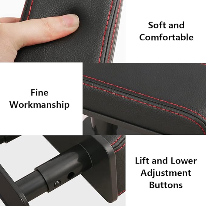 KACEPAR Arm Wrist Rest Support Adjustable Height Comfort Pad, Car Door Armrest Rest Pad Adjustable Height Car Armrest Left Elbow Support, Universal Fit for Most Car - Brown