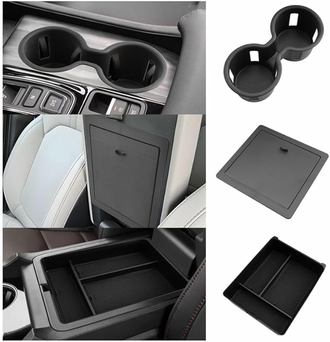 Ruiya 2026 Passport Console Organizer,for Honda Passport 2026 Accessories Cup Holder & Armrest & Hidden Console Organizer Compatible with 2026 Honda Passport RTL/TrailSport/TrailSport Elite(3 Packs)