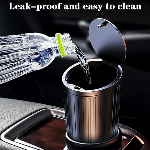 SGLRT Car Trash Bin with Lid - 2 Pack Universal Leakproof Vehicle Garbage Can Bin with 40pcs Trash Bags - Car Organizers and Storage for Front Back Seat Accessories