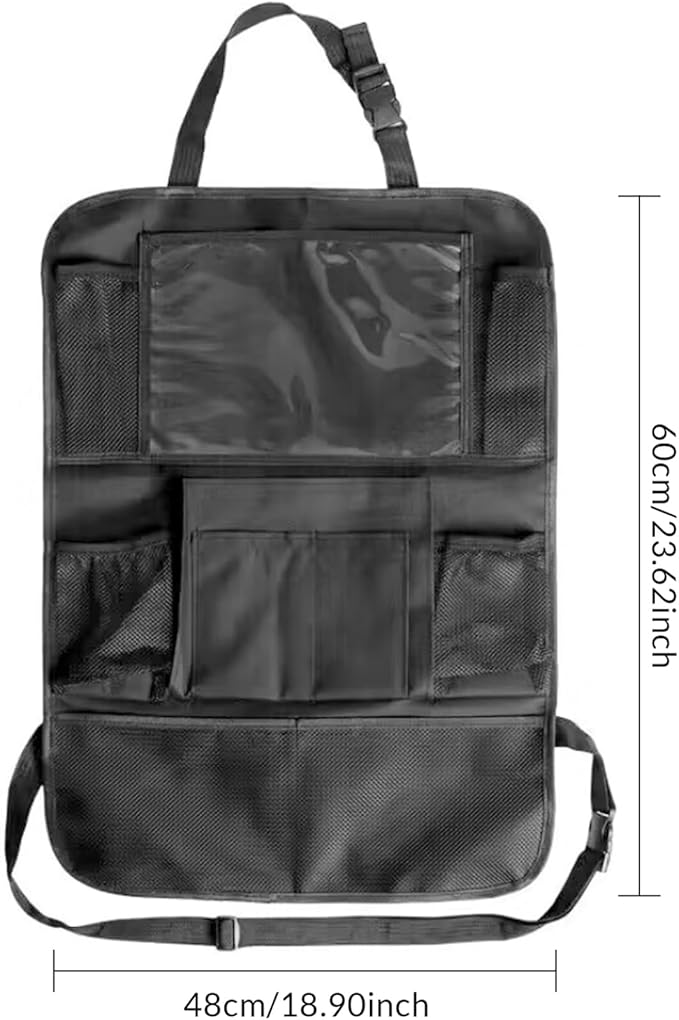 Car Backseat Organizer, Backseat Car Organizer with Tablet Holder&Mesh Storage Bag, Water-proof Car Caddy Organizer Backseat with Fastening Straps Car Storage Organizer, Car Backseat Organizer
