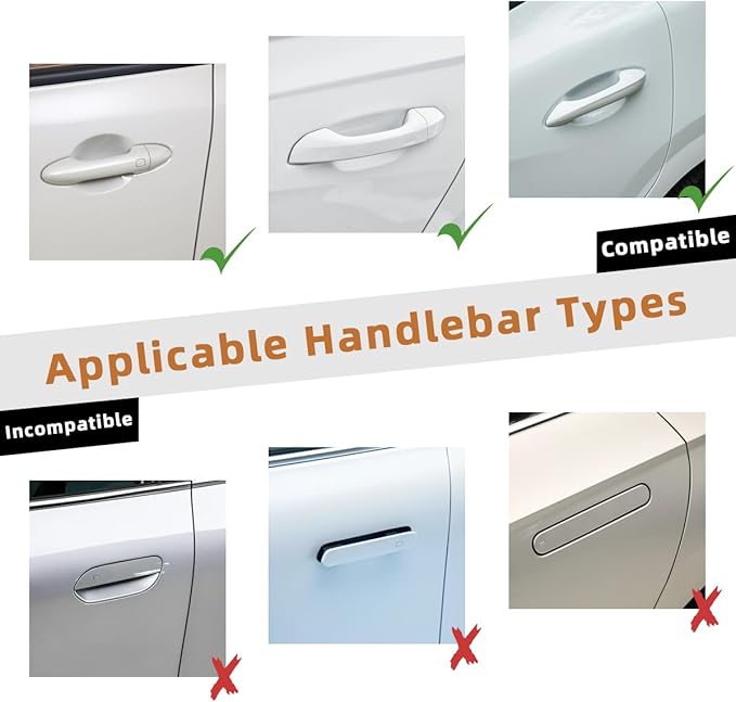 Door Handle Ultra Thin Transparent Protector, 14pcs Scratch Protector Compatible with Most Vehicle Model for Rear View Mirror/Handles/Bumpers/Door Edges
