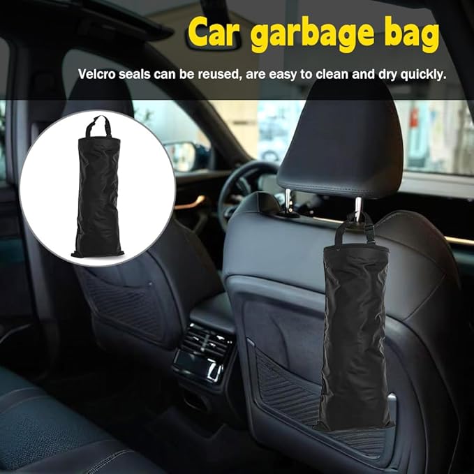 2PCS Car Trash Can For Back Seat, Car Trash Bag, Trash Bin, Car Trash Bag Hanging, Convenient Hanging, Durable, Suitable For Car, Office, Etc