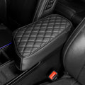 Car Armrest Cushion Cover Compatible with KIA EV6 2022-2026 Accessories, Leather Center Console Armrest Pad(Black)