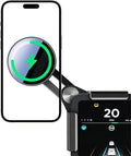for Tesla Model Y Model 3 Cybertruck 15W Phone Charger Holder [No Annoying Light], Car Phone Mount Charger for Magsafe, Aadapted to iPhone 12 to 17 Series, for Tesla Accessories with 5-foot Cable