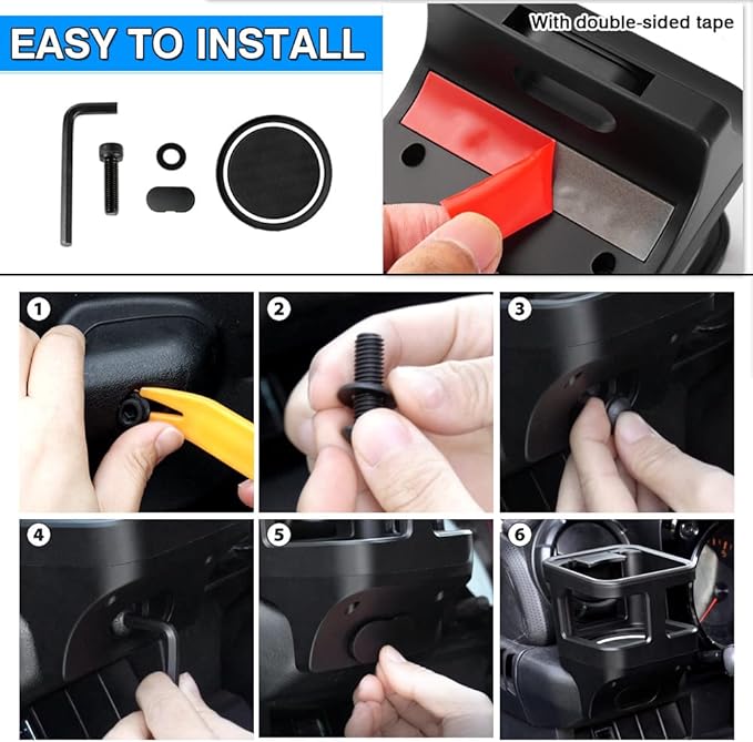 Autorder Custom Fit for Interior Accessories Suzuki Jimny 2019-2025 JB64 JB74 Water Cup Holder Mount Bracket Drinkes Support
