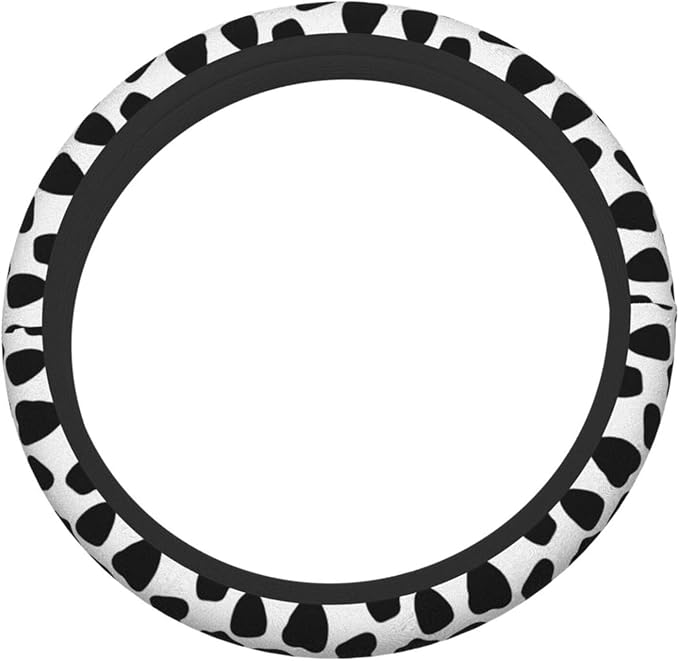 Cow Print Universal 15 Inch Steering Wheel Covers Non Slip Neoprene Car Wrap Cover For Adults