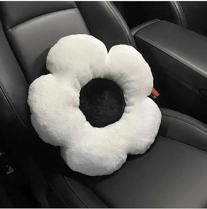 Car Seat Cover Universal Warm Plush Car Seat Cushion Simple Camellia Car Seat Cushion Winter Sponge Filling Car Seat Cover Interior Car Seat Cushion (Lumbar Support)