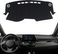 KEYOOG Dashboard Cover Dash Mat Fit for to-yota C-HR 2022-2018 (Without HUD Models),Car Dash Board Mat Anti-Glare Carpet,Non-Slip Pad Sunshield Protector (Black)