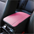 Armrest Pad for Car, PU Leather Auto Center Console Cushion Mat, Four Seasons Automotive Armrest Seat Box Cover, Universal Vehicle Interior Accessories for SUV, Truck, Van (Pink)