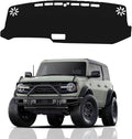 Dash Cover Compatible with Ford Bronco 2021 2022 2023 2024 2025 Accessories Custom Dashboard Cover Carpet Mat Non-Slip
