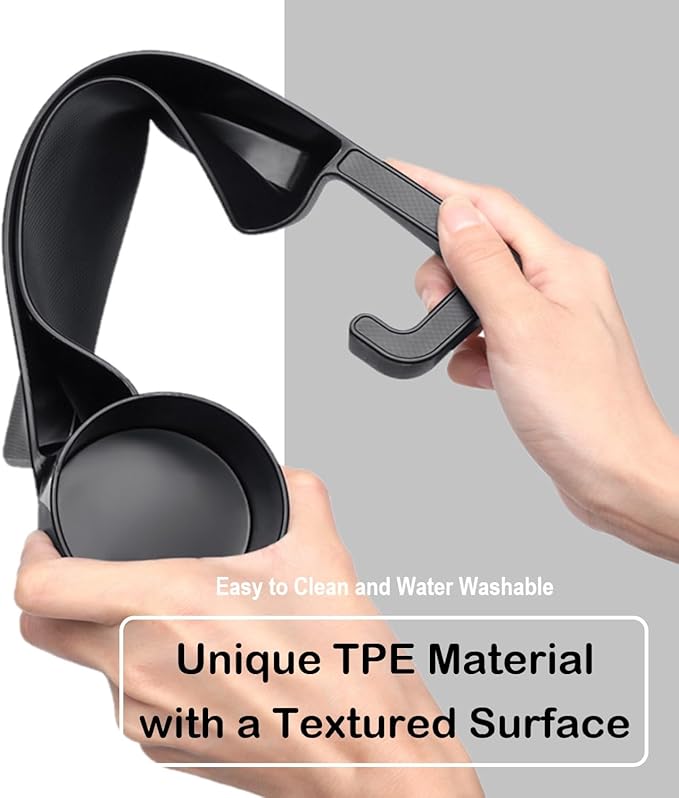 Car Seat Gap Plug with Storage Slot, Auto Gap Filler Organizer with Cup Holder, Universal Carseat Side Gap Filler Strip 2 Pack Between Front Seats & Console, Anti-Drop Pad with Seatbelt Holes, Black