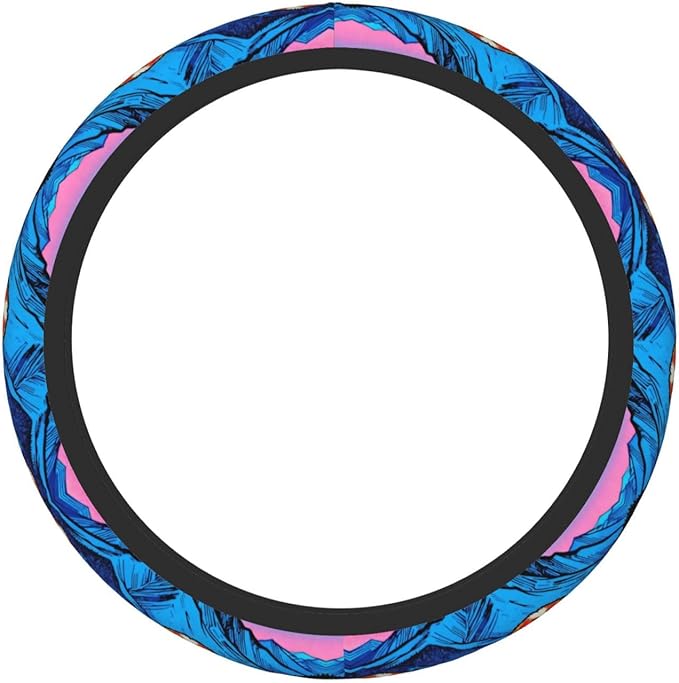 Old English Sheepdog Neoprene Steering Wheel Covers Women Men Car Accessories, Universal 15 Inch Fit Auto, Suvs, Truck