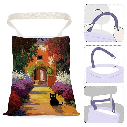 Pykfrhh Black Cat Car Trash Bag, Car Trash Bag Hanging, Waterproof Cars Back Seat Hanging Organizer and Storage Trash Bags for Vehicle Travelling Camping Garden Cat Decor