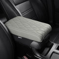 BODLYL Car Center Console Cover, Memory Foam Car Armrest Cushion, Beige Auto Arm Rest Pad, Leather Arm Rest Covering Car, Hand Rest Pillow for SUV/Truck/Vehicle (Gray)