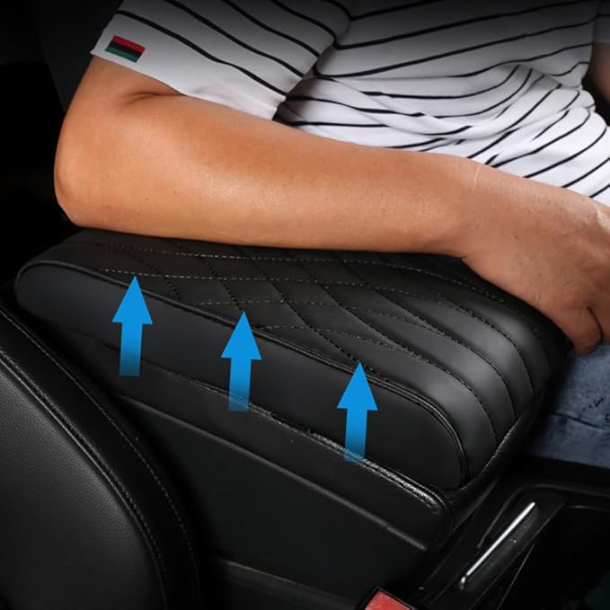 Car Center Console Armrest Mat for Subaru Forester SK SJ SH SG SF 5/4/3/2.Gen 2003-2023 2024 2025 Universal Armrest Seat Box Protector Cover Leather for SUV Truck Vehicle,Brown, normal