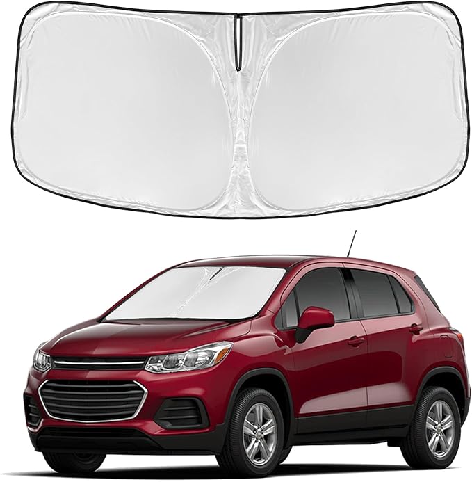 for Chevrolet Trax 2013-2023 Windshield Sun Shade - Custom Fit Chevy Trax LS, LTZ, Premier, SUV 4 Layers Car Sunshades for Front Windows Shade 240T Retractable Shade Blocks UV Rays Car Accessories