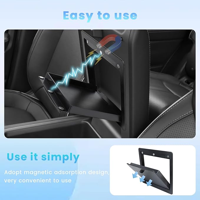 Neepiar 3PCS Center Console Organizer Compatible with 2023-2026 Honda Pilot 2026 Honda Passport Hidden Storage Tray Armrest Storage Tray Insert Divider Slot Box Secondary Interior Accessories