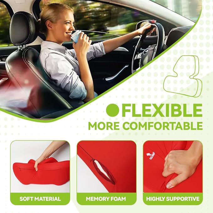 FAIZJUNBEN Lumbar Support Pillow, Memory Foam Cushion, Improve Posture and Relieve Low Back Pain, Lumbar Support for car Seats, Gaming Chairs, Office Chairs, wheelchairs