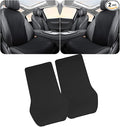 ontto 2 PC Car Seat Back Cushion Pad Mat fits Most Vehicles,Ventilated PU Leather Auto Seat Backrests Protector with Buckle Fixing,Auto Interior Decoration for Truck Sedan SUV,Black