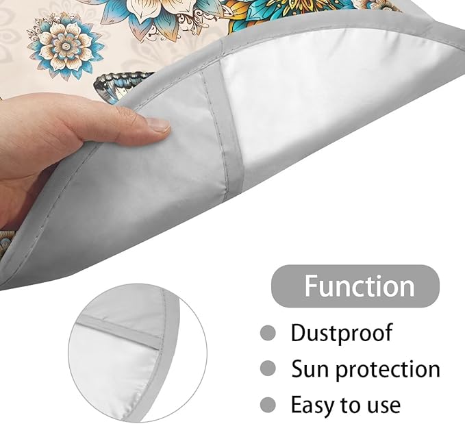 Floral Butterfly Car Steering Wheel Sun Shade Cover Heat Proof Vehicle Steering Wheel Protector Sun Blocking Reflector Protector Car Interior Decor