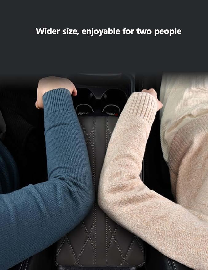 Car Center Console Cover for Hyundai Santa Fe 2000-2025 DM/NC,Armrest Box Mat,Car Armrest Box Pad,Center Console Cushion,Leather Car Armrest Box Pad,Scratch Resistant,Comfort Elbow,D-Grey