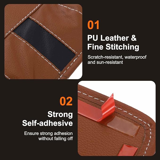 HARFINGTON Car Seat Side Pocket Organizer PU Leather Auto Door Console Storage Bag Car Seat Gap Filler Multifunctional Car Pocket Pouch for Keys Coins Phone Sunglasses, Brown