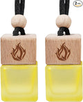 Car Air Freshener Hanging 2 Pack, Teakwood & Cashmere Fragrance Essential Oil Diffuser, Long Lasting Car Scent, Car Accessories for Women