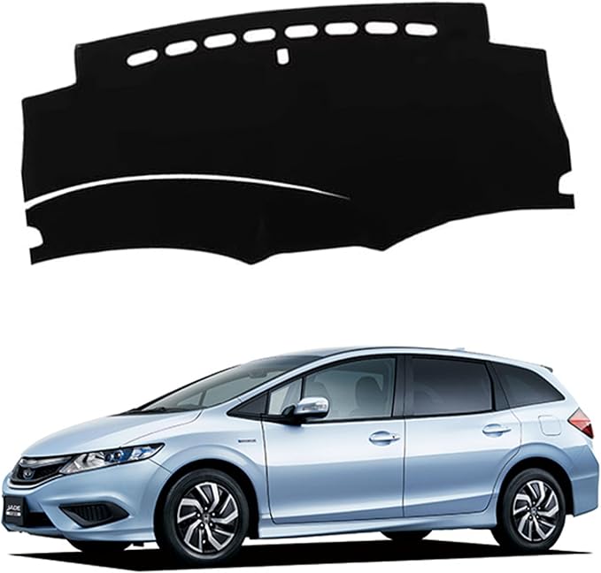 Upgraded Dashboard Mat for Honda Jade Polyester Dashcover UV Protection Non-Slip Windshield Reflective Instrument Cover Interior Accessory Black