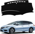 Upgraded Dashboard Mat for Honda Jade Polyester Dashcover UV Protection Non-Slip Windshield Reflective Instrument Cover Interior Accessory Black