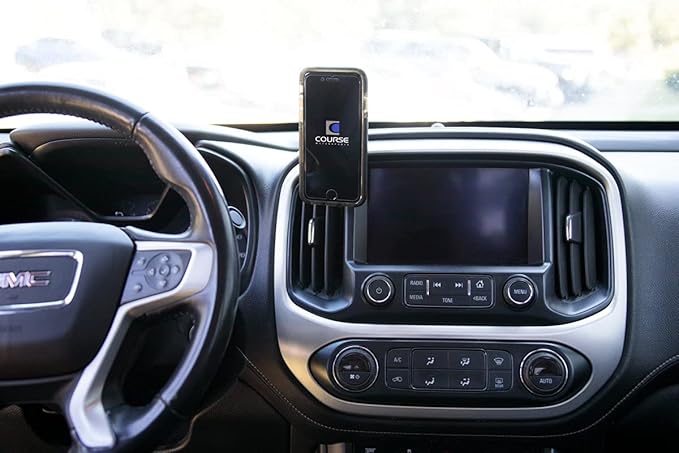 Course Motorsports DirectFit Magnetic Phone Mount and Car Phone Holder for Chevrolet Colorado/GMC (Canyon 2015+) (Automatic Gripping Charger (Black))