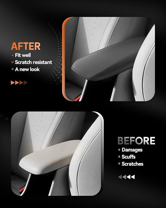 CDEFG for 2024-2025 2026 Hyundai Kona Center Console Cover Armrest Cover for Kona (SE, SEL, SEL Convenience, N Line S, N Line, Limited) Accessories Console Arm Rest Protector