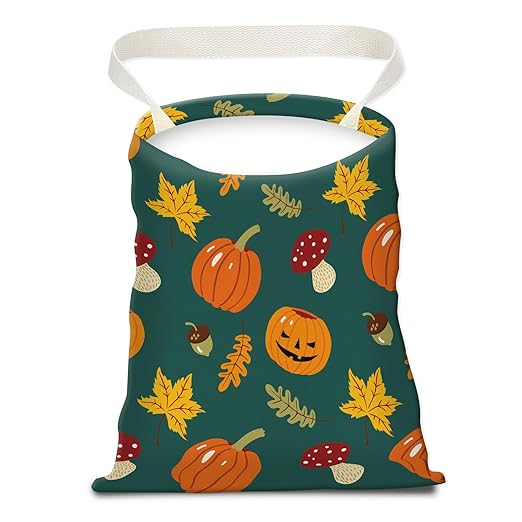 Cute Pumpkin Car Trash Can, Seat Back Hanging Car Garbage Bag, 5L Fabric Caddy, Organizer with Anti-Slip Feature