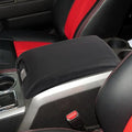 XITER 1PC Leather Center Console Armrest Box Cover Waterproof Cushion Pad for F150 2009-2014 Not Fit Jump Seat Console(Black Stitches)