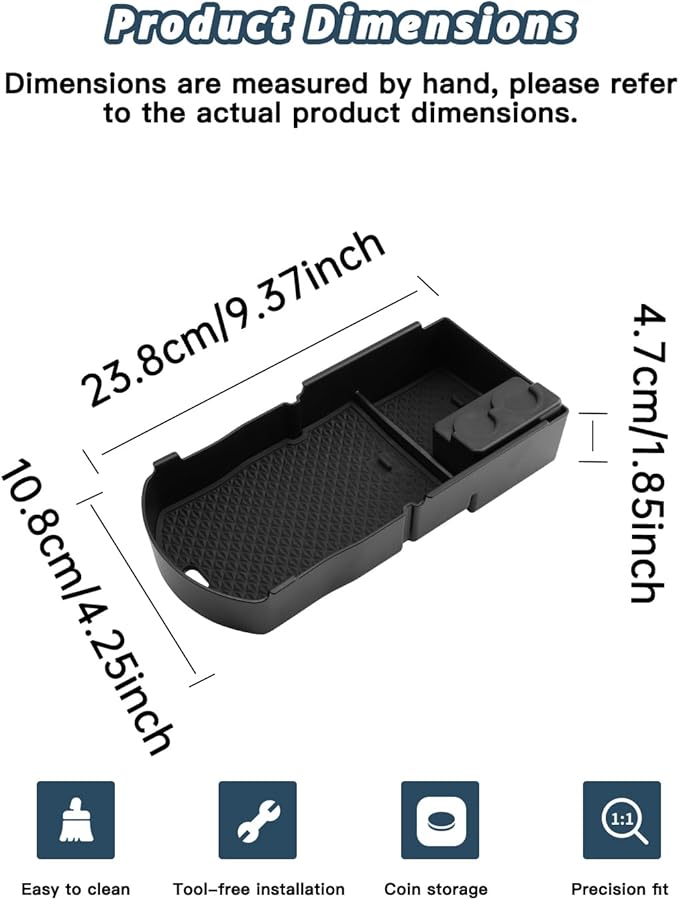 Ruiya 2010-2015 Prius Center Console Organizer for 2010-2015 Toyota Prius XV30 Accessories ABS Material Armrest Console Organizer Compatible with 2010-2015 Toyota Prius
