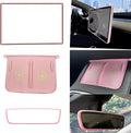 3 in 1 DIY Silicone Pad for Tesla，Center Console Wireless Charging Non Slip Silicone Pad + Screen Protector Frame + Rear View Mirror Cover Compatible with Tesla Model 3/Y 2021-2023