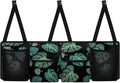 Tropical Palm Leave Large Capacity Car Trunk Organizer, Waterproof Oxford Backseat Hanging Storage Bag with 4 Pockets, Foldable Car Organization for Car Tools, Car Accessory for SUV Truck