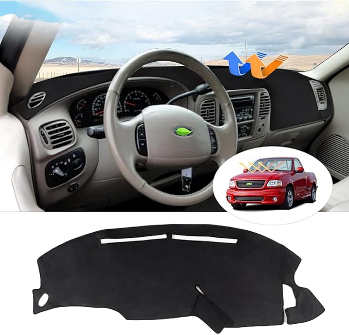 Cartist Dash Cover Compatible with Ford F-150 F150 1997-2003 Dashboard Cover Mat Non-Slip Pad Carpet Sunshield Protector