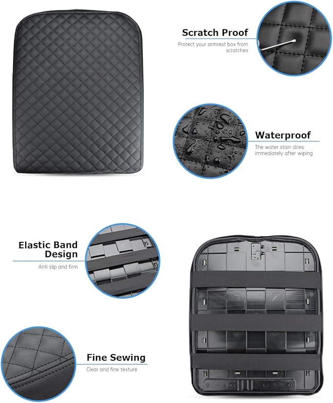 INTGET Center Console Cover for 2002-2012 Dodge Ram 1500 2500 3500 Accessories Interior Middle Armrest Arm Rest ST, SLT, Laramie, Sport, TRX4 Cushion Pad Protector(Fit for Jump Seat Console)