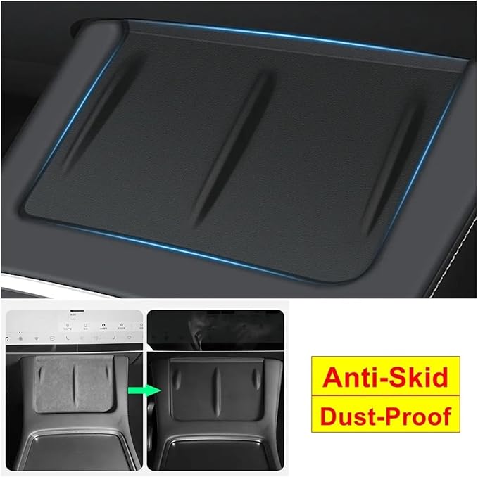 Car Accessories，Silicone Wireless Charging Pad，Non-Slip Mat，Dust-Proof Charger Protect Cover，Compatible For Tesla Model 3 Y 2023 2022 2021