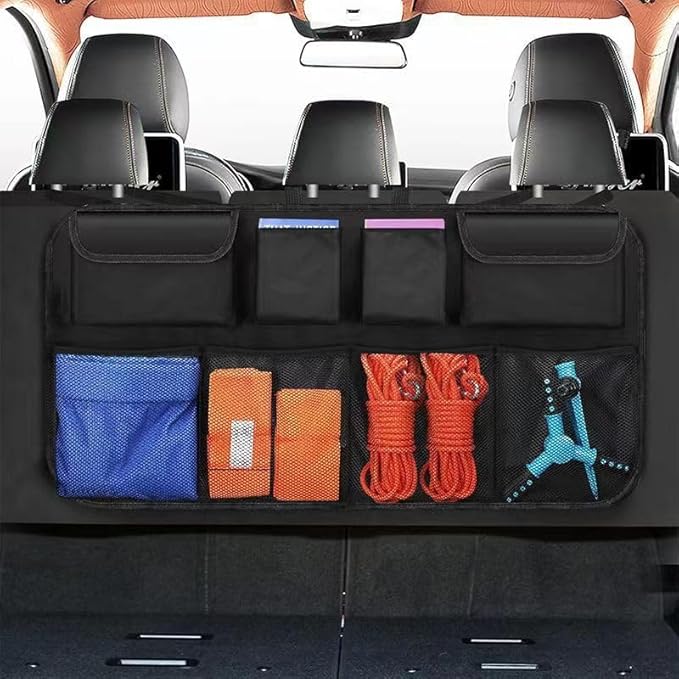 Large Capacity Backseat Trunk Organizer for Chevrolet Equinox EV 2024, Car Trunk Organizer, Collapsible Car Storage Bag with 8 Pockets