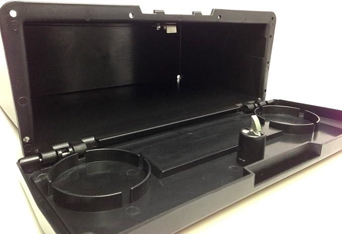 Pactrade Marine Lightweight Black ABS Plastic Lockable Glove Box Storage Compartment with Keys for Boat RV Truck