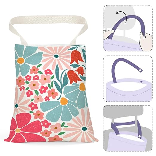 Pykfrhh Danish Flower Car Trash Can, Car Trash Bag Hanging, Waterproof Cars Back Seat Hanging Organizer and Storage Trash Bags for Vehicle Travelling Camping