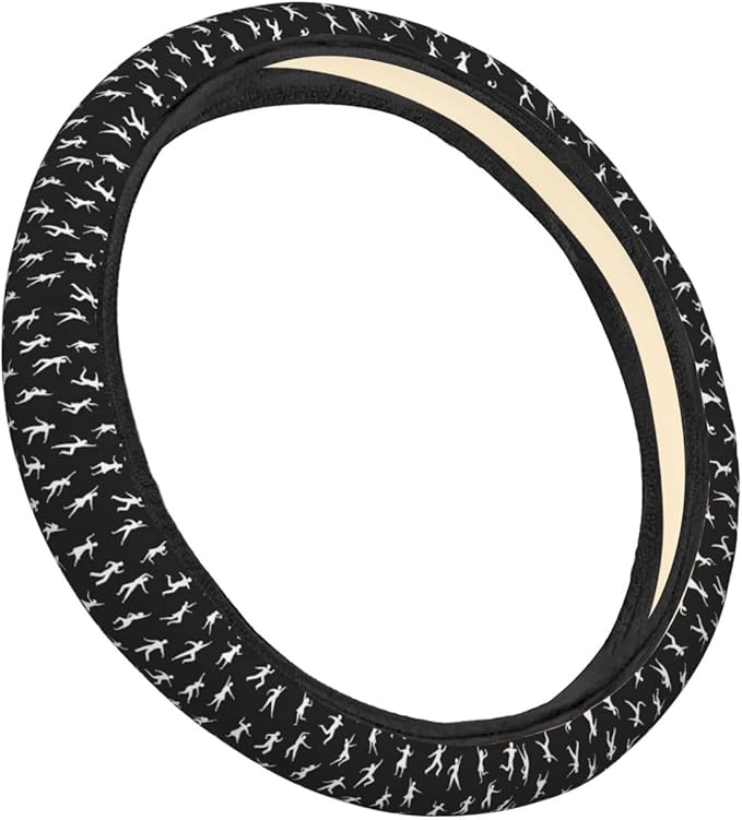 FeHuew Dancing Girls Boys Steering Wheel Cover for Women, Girls 15 inch Universal Auto Car Anti Slip Wrap Steering Wheel Covers Fit for Vehicles, Truck, SUV